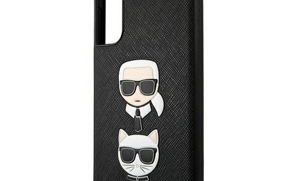 Karl Lagerfeld Saffiano Karl & Choupette Heads - Etui Samsung Galaxy S21 FE (czarny) - zdjęcie 6
