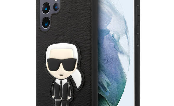 Karl Lagerfeld Saffiano Ikonik Patch - Etui Samsung Galaxy S22 Ultra (czarny) - zdjęcie 1