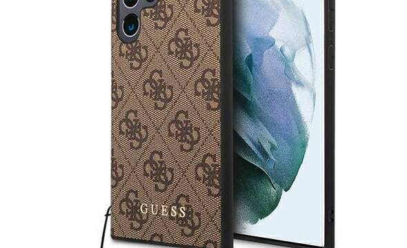 Guess 4G Charms Collection - Etui Samsung Galaxy S22 Ultra (brązowy) - zdjęcie 1