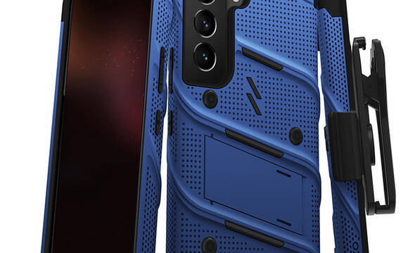 ZIZO BOLT Series - Pancerne etui Samsung Galaxy S22 ze szkłem 9H na ekran + uchwyt z podstawką (niebieski) - zdjęcie 1