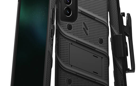 ZIZO BOLT Series - Pancerne etui Samsung Galaxy S22+ ze szkłem 9H na ekran + uchwyt z podstawką (czarny) - zdjęcie 1