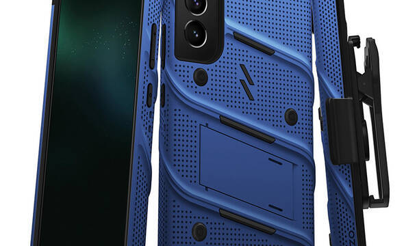 ZIZO BOLT Series - Pancerne etui Samsung Galaxy S22+ ze szkłem 9H na ekran + uchwyt z podstawką (niebieski) - zdjęcie 1