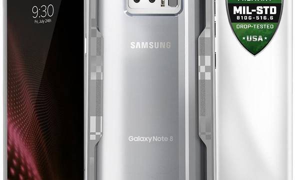 Zizo Shock Case - Pancerne etui Samsung Galaxy Note 8 (2017) z hartowanym szkłem na ekran (Silver/Gray) - zdjęcie 1