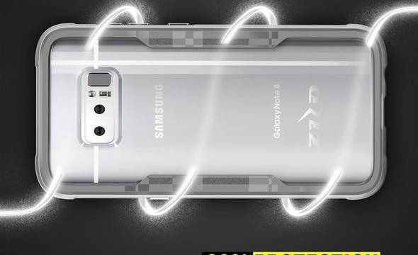 Zizo Shock Case - Pancerne etui Samsung Galaxy Note 8 (2017) z hartowanym szkłem na ekran (Silver/Gray) - zdjęcie 12