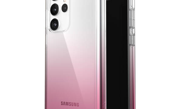 Speck Presidio Perfect-Clear Ombre - Etui Samsung Galaxy S22 Ultra z powłoką antybakteryjną MICROBAN (Clear/Vintage Rose) - zdjęcie 1