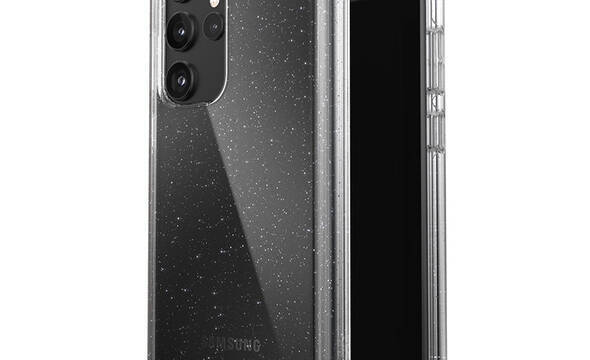 Speck Presidio Perfect-Clear with Glitter - Etui Samsung Galaxy S22 Ultra z powłoką antybakteryjną MICROBAN (Clear/Platinum Glitter) - zdjęcie 1