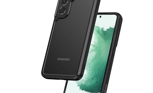 Crong Hybrid Clear Cover - Etui Samsung Galaxy S22 (czarny) - zdjęcie 1