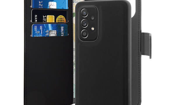PURO Wallet Detachable - Etui 2w1 Samsung Galaxy A53 (czarny) - zdjęcie 1