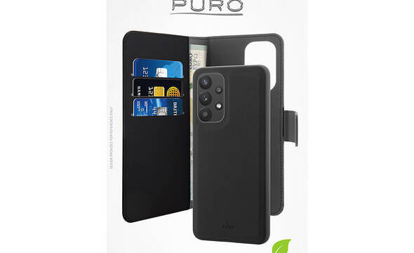PURO Wallet Detachable - Etui 2w1 Samsung Galaxy A33 5G (czarny) - zdjęcie 3