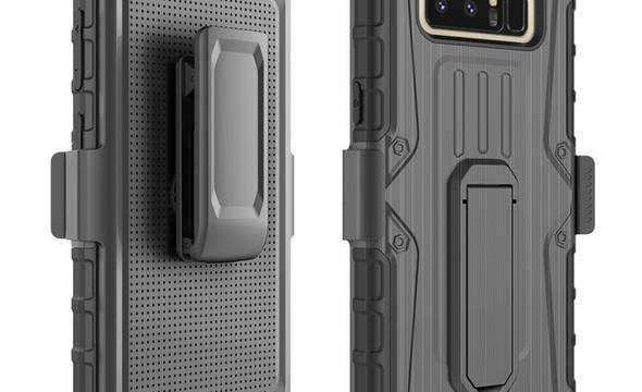 Zizo Heavy Duty Armor Case - Pancerne etui Samsung Galaxy Note 8 (2017) z podstawką + uchwyt do paska (Black/Black) - zdjęcie 2