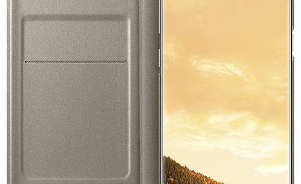 Samsung LED View Cover - Etui z klapką + kieszeń na kartę Samsung Galaxy S8+ (złoty) - zdjęcie 3