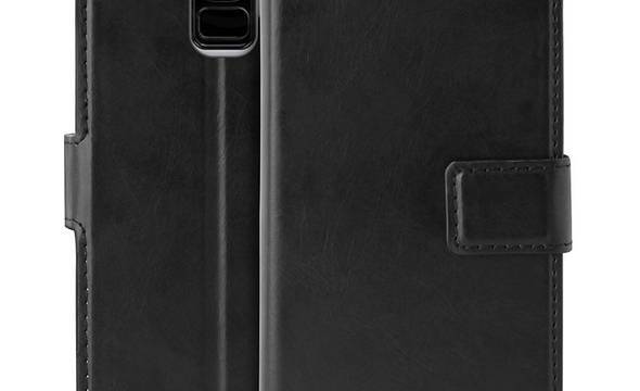 PURO Booklet Wallet Case - Etui Samsung Galaxy S9 z kieszeniami na karty + stand up (czarny) - zdjęcie 4