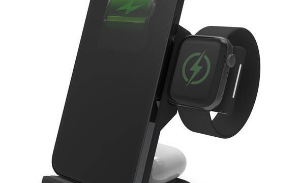 STM ChargeTree Go – Mobilna ładowarka bezprzewodowa 3w1 do iPhone, AirPods i Apple Watch (czarny) - zdjęcie 1