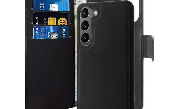 PURO Wallet Detachable - Etui 2w1 Samsung Galaxy S23+ (czarny) - zdjęcie 1