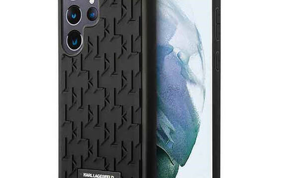 Karl Lagerfeld Monogram 3D Pattern - Etui Samsung Galaxy S23 Ultra (czarny) - zdjęcie 1
