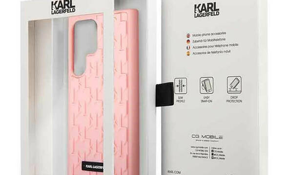 Karl Lagerfeld Monogram 3D Pattern - Etui Samsung Galaxy S23 Ultra (różowy) - zdjęcie 5