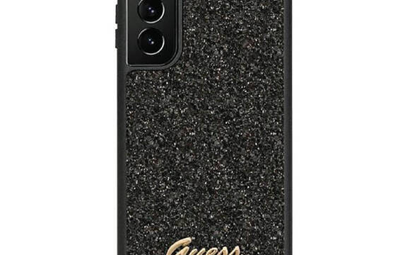 Guess Glitter Flakes Metal Logo Case - Etui Samsung Galaxy S23+ (czarny) - zdjęcie 1