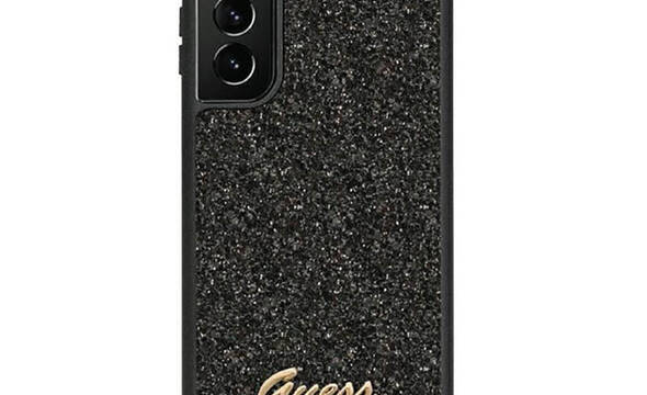 Guess Glitter Flakes Metal Logo Case - Etui Samsung Galaxy S23 Ultra (czarny) - zdjęcie 1