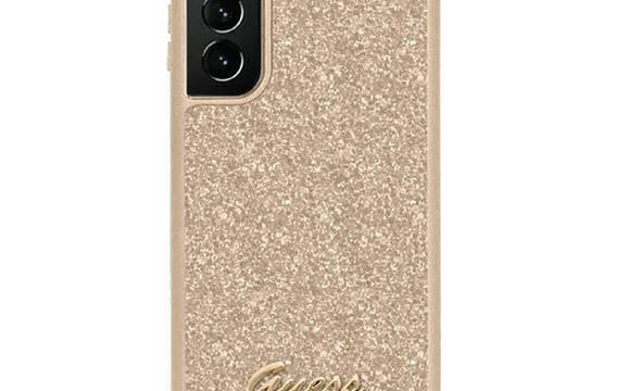 Guess Glitter Flakes Metal Logo Case - Etui Samsung Galaxy S23 (złoty) - zdjęcie 1