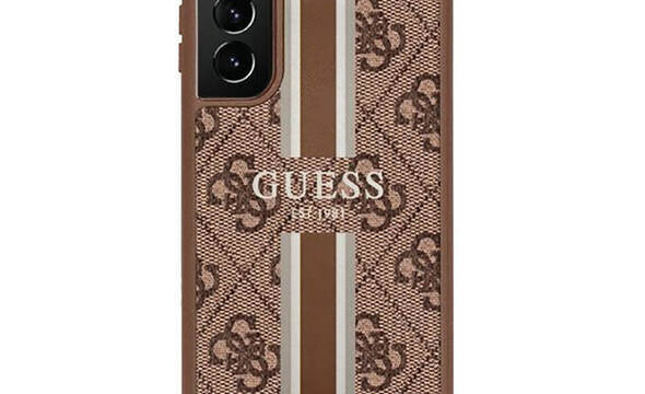 Guess 4G Printed Stripe - Etui Samsung Galaxy S23 (brązowy) - zdjęcie 1