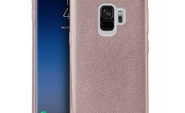 PURO Glitter Shine Cover - Etui Samsung Galaxy S9 (Rose Gold) - zdjęcie 1