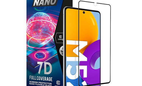 Crong 7D Nano Flexible Glass - Szkło hybrydowe 9H na cały ekran Samsung Galaxy M52 5G - zdjęcie 1