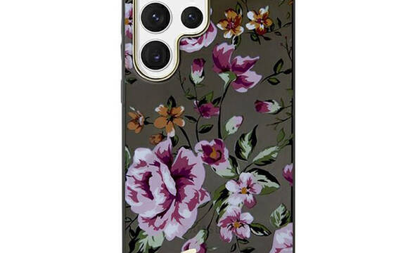 Guess Flower Collection - Etui Samsung Galaxy S23 Ultra (czarny) - zdjęcie 1