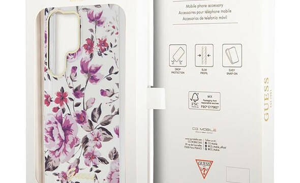 Guess Flower Collection - Etui Samsung Galaxy S23 Ultra (biały) - zdjęcie 7