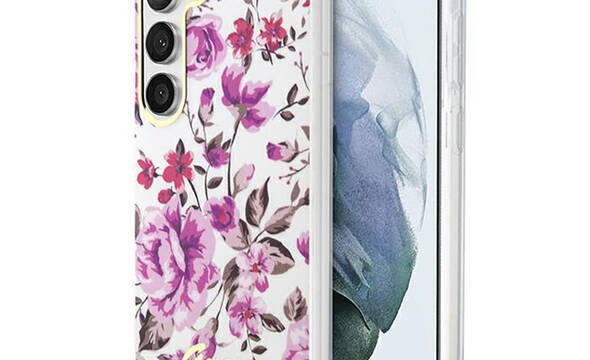 Guess Flower Collection - Etui Samsung Galaxy S23+ (biały) - zdjęcie 1