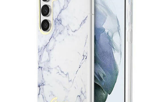 Guess Marble Collection - Etui Samsung Galaxy S23+ (biały) - zdjęcie 1