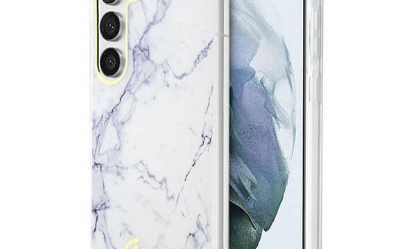 Guess Marble Collection - Etui Samsung Galaxy S23 (biały) - zdjęcie 1