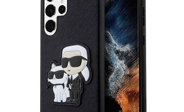 Karl Lagerfeld NFT Saffiano Karl & Choupette - Etui Samsung Galaxy S23 Ultra (czarny) - zdjęcie 1