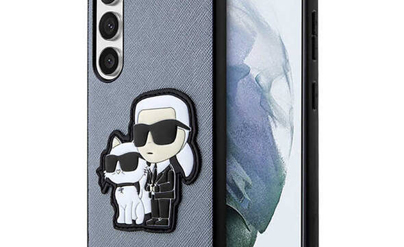 Karl Lagerfeld NFT Saffiano Karl & Choupette - Etui Samsung Galaxy S23 (szary) - zdjęcie 1