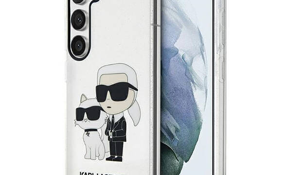 Karl Lagerfeld IML Glitter NFT Karl & Choupette - Etui Samsung Galaxy S23+ (przezroczysty) - zdjęcie 1