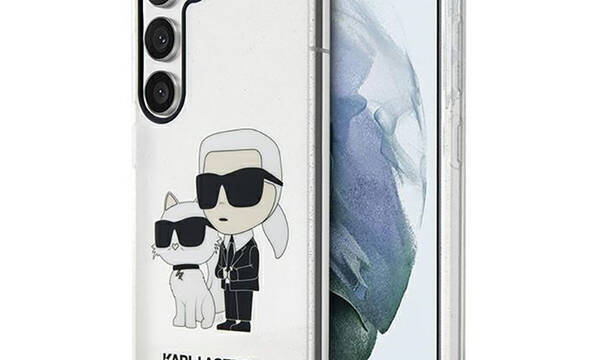 Karl Lagerfeld IML Glitter NFT Karl & Choupette - Etui Samsung Galaxy S23 (przezroczysty) - zdjęcie 1