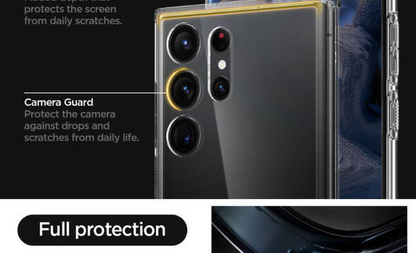 Spigen Ultra Hybrid - Etui do Samsung Galaxy S23 Ultra (Przezroczysty) - zdjęcie 4