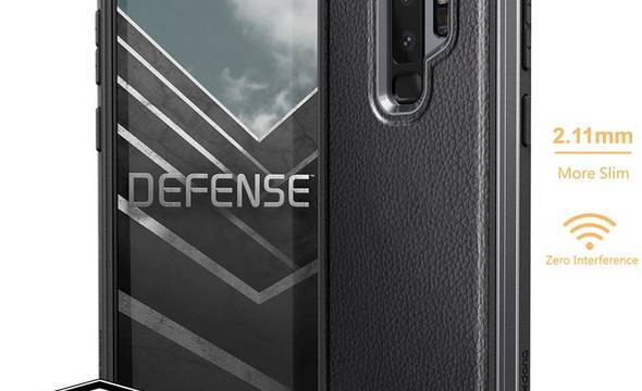 X-Doria Defense Lux - Etui aluminiowe Samsung Galaxy S9+ (Black Leather) - zdjęcie 1