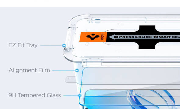 Spigen Glas.TR EZ Fit - Szkło hartowane 2 szt. do Samsung Galaxy S23 (Przezroczysty) - zdjęcie 8