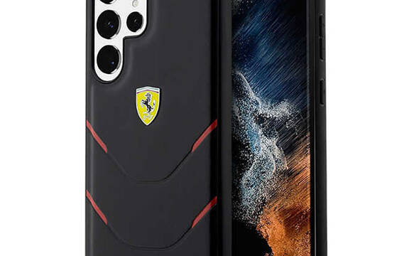 Ferrari Hot Stamp Lines - Etui Samsung Galaxy S23 Ultra (czarny) - zdjęcie 1