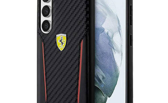 Ferrari Carbon Contrast Edges - Etui Samsung Galaxy S23 (czarny) - zdjęcie 1