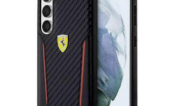 Ferrari Carbon Contrast Edges - Etui Samsung Galaxy S23+ (czarny) - zdjęcie 1