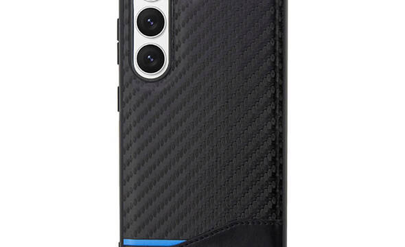 BMW Leather Carbon Blue Line - Etui Samsung Galaxy S23+ (czarny) - zdjęcie 3