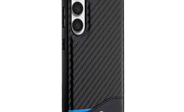 BMW Leather Carbon Blue Line - Etui Samsung Galaxy S23+ (czarny) - zdjęcie 4