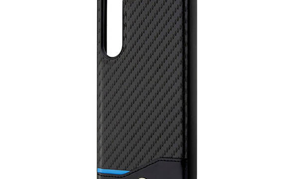 BMW Leather Carbon Blue Line - Etui Samsung Galaxy S23+ (czarny) - zdjęcie 6