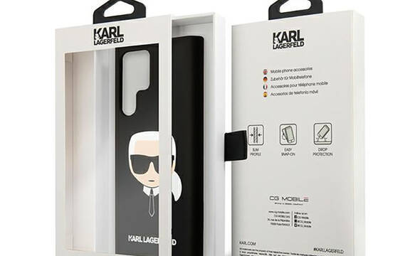 Karl Lagerfeld Silicone Ikonik Karl`s Head - Etui Samsung Galaxy S22 Ultra (czarny) - zdjęcie 8