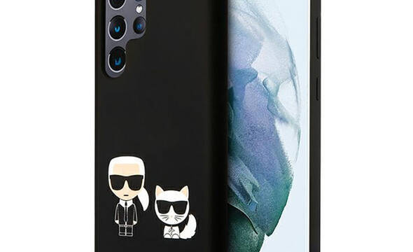 Karl Lagerfeld Slilicone Karl & Choupette - Etui Samsung Galaxy S22 Ultra (czarny) - zdjęcie 1