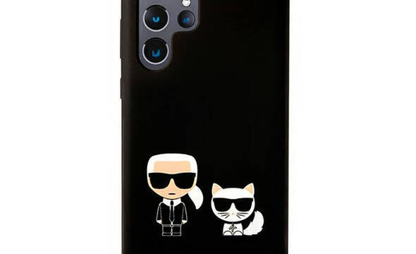 Karl Lagerfeld Slilicone Karl & Choupette - Etui Samsung Galaxy S22 Ultra (czarny) - zdjęcie 3