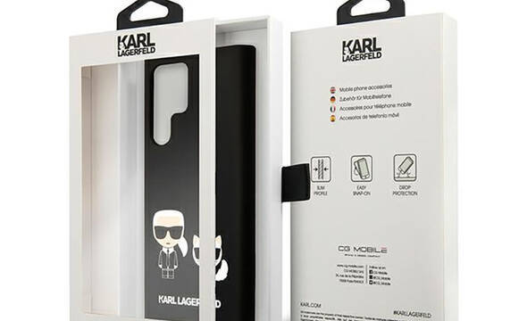 Karl Lagerfeld Slilicone Karl & Choupette - Etui Samsung Galaxy S22 Ultra (czarny) - zdjęcie 8