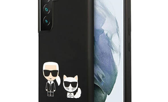 Karl Lagerfeld Slilicone Karl & Choupette - Etui Samsung Galaxy S22+ (czarny) - zdjęcie 1