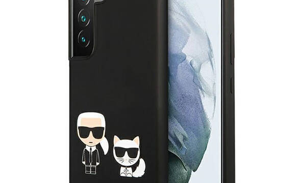 Karl Lagerfeld Slilicone Karl & Choupette - Etui Samsung Galaxy S22 (czarny) - zdjęcie 1